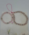 Pink Faith Christian Bracelet Set with Crystal Charm