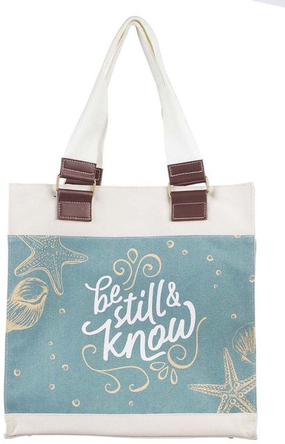 Be Still canvas tote bag Psalm 46:10