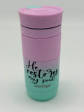 He Restores My Soul – Pink & Teal Tumbler