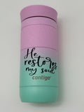 He Restores My Soul – Psalm 23 Iridescent Pink Tumbler