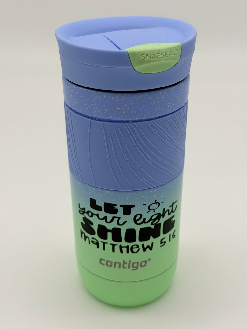 Let Your Light Shine – Matthew 5:16 Blue & Green Tumbler
