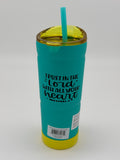 Trust in the Lord With All Your Heart – Turquoise & Yellow Tumbler