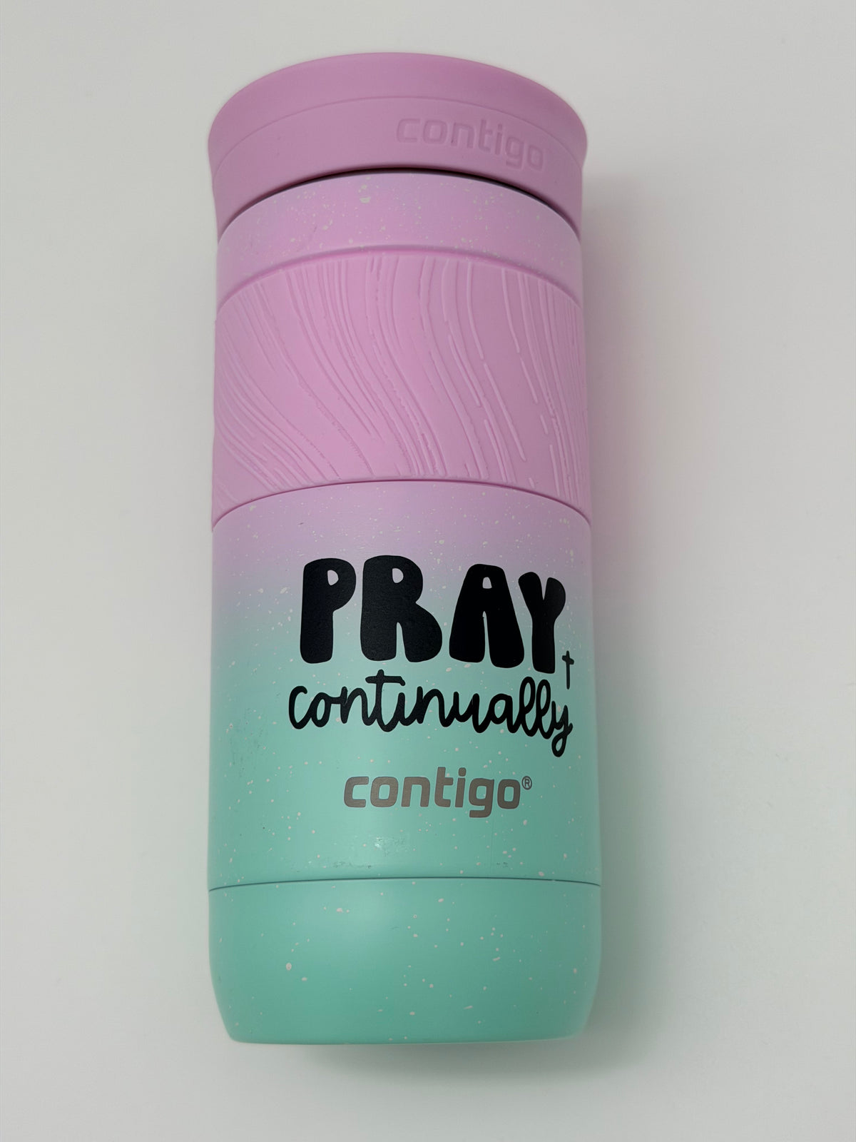 Pray Continually – Pink & Teal Tumbler